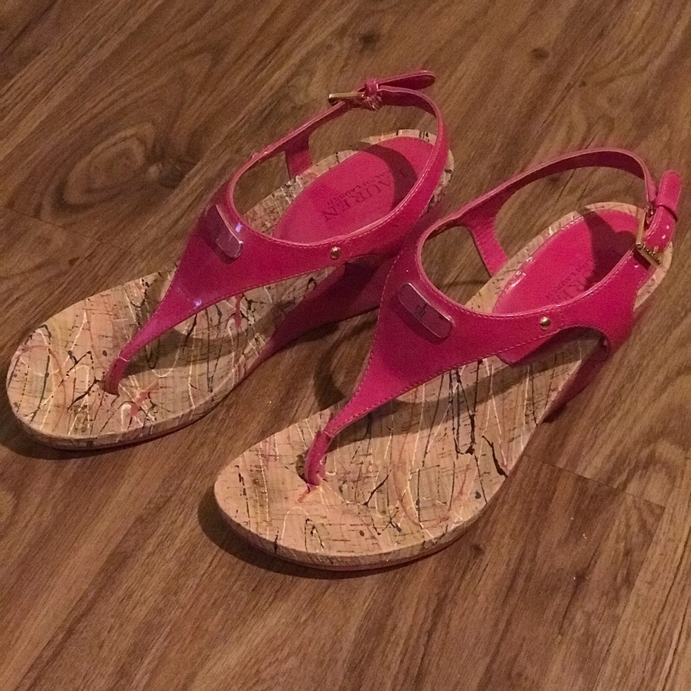 Pink Ralph Lauren Cork Wedge